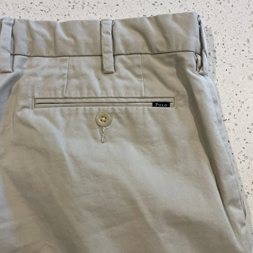 Men's Polo Ralph Lauren Classic Fit Stretch Beige Chino Pants 36 X 32